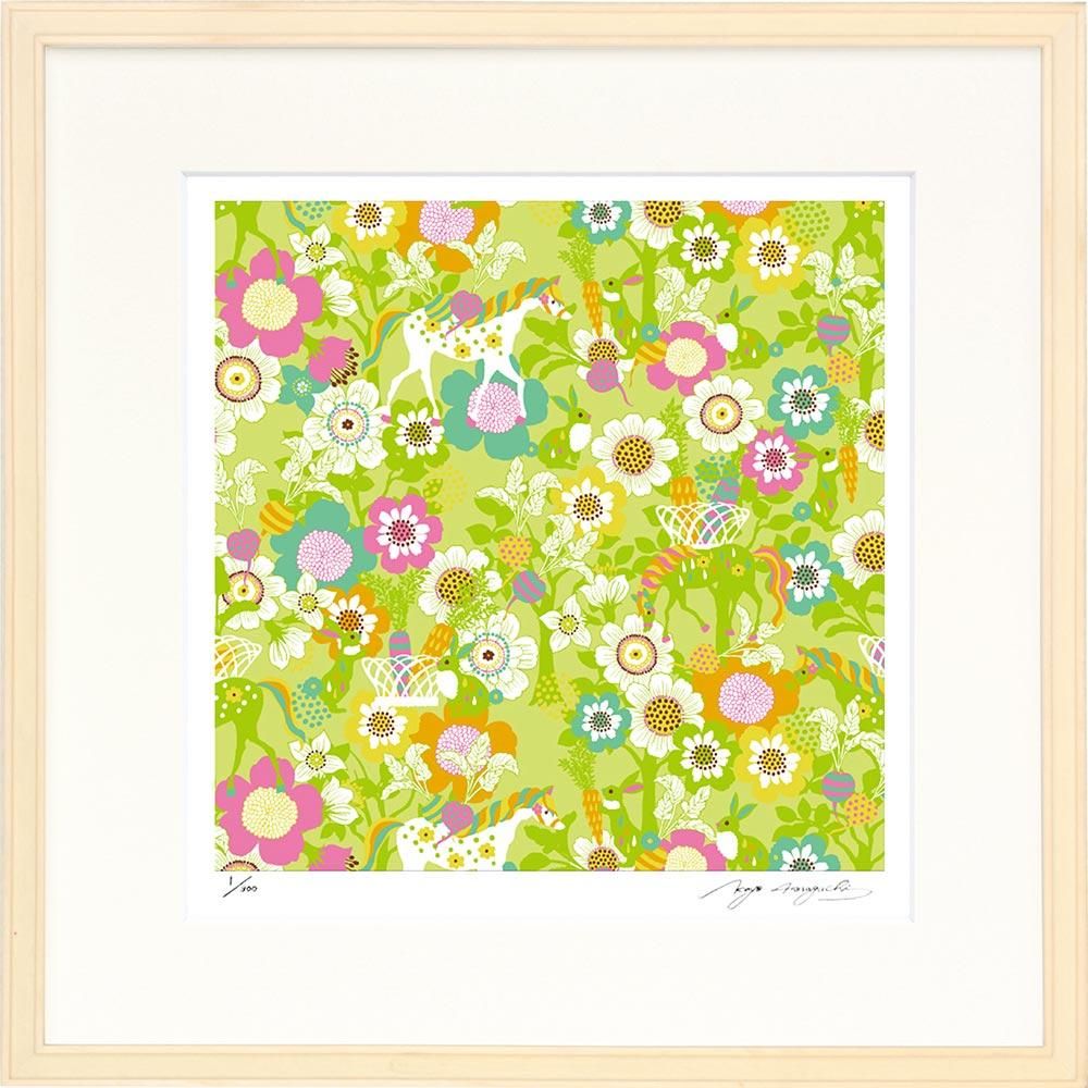 絵画 ホラグチ カヨ Vegetable shop green