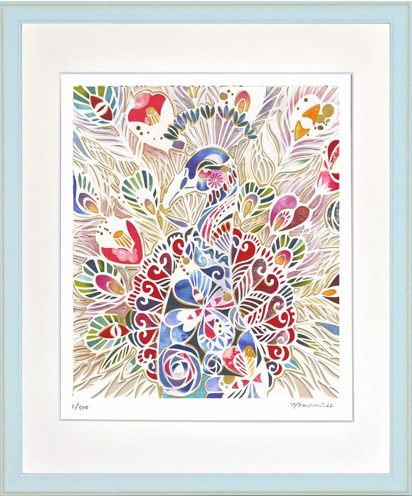 絵画 平石 智美 孔雀の花束 - 絵画や壁掛け販売｜日本唯一の風景専門店