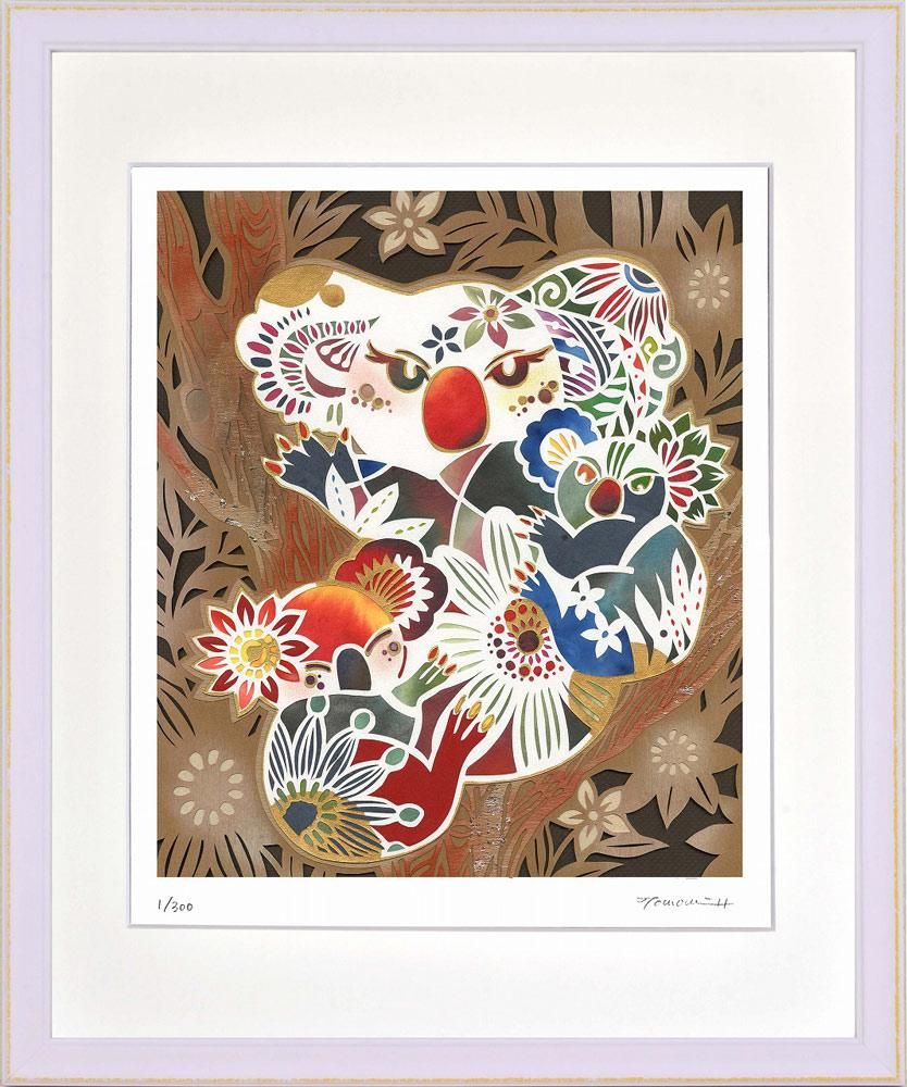 絵画 平石 智美 コアラの親子
