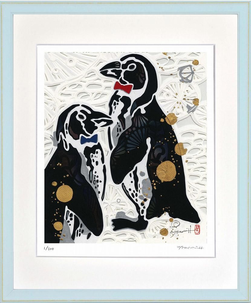絵画 平石 智美 ペンギン