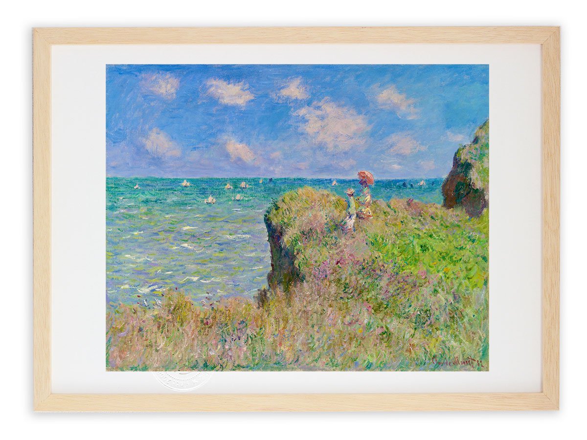 版画 絵画 名画 プールヴィルの断崖の散歩(1882) クロード・モネ