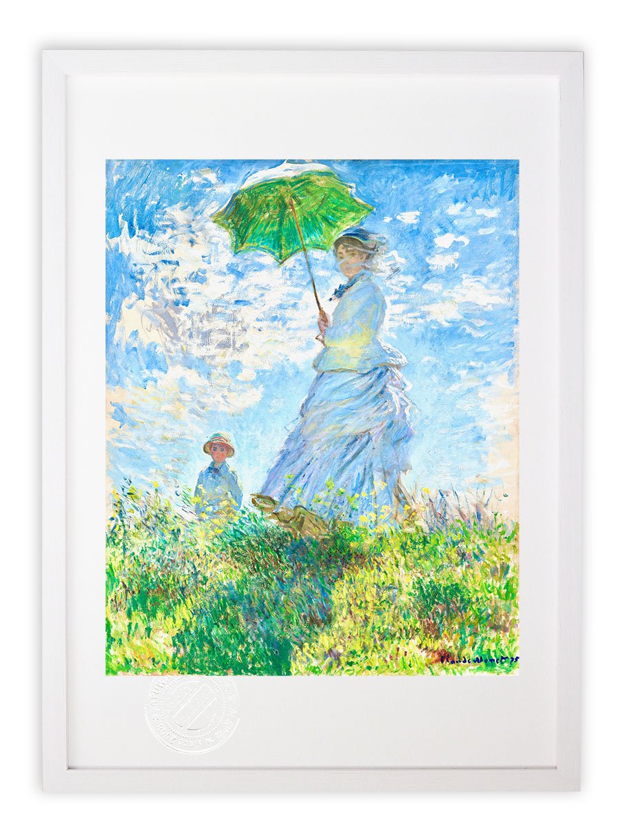 版画 絵画 名画 散歩、日傘をさす女性(1875) クロード・モネ