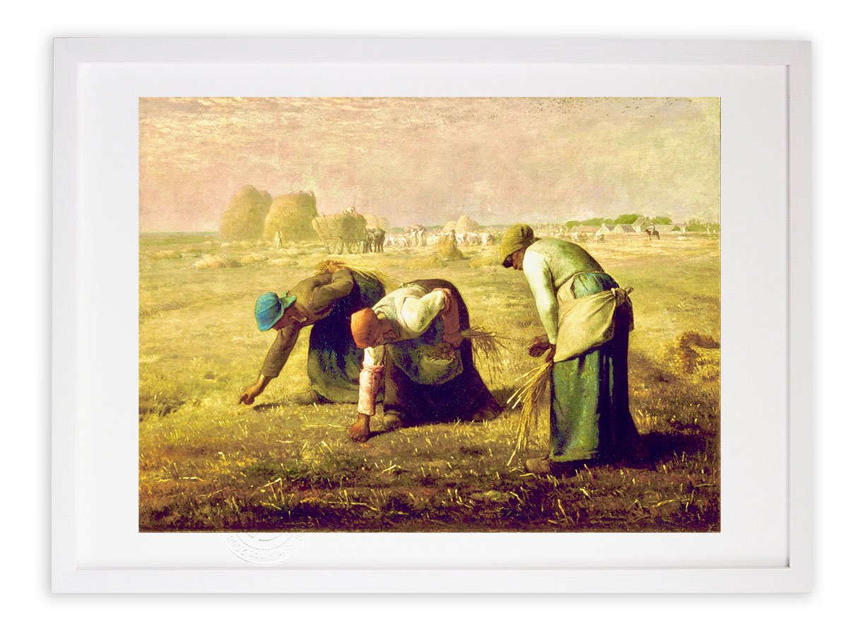 絵画 額装絵画 ジャン・フランソワ・ミレー 「晩鐘」 世界の名画 