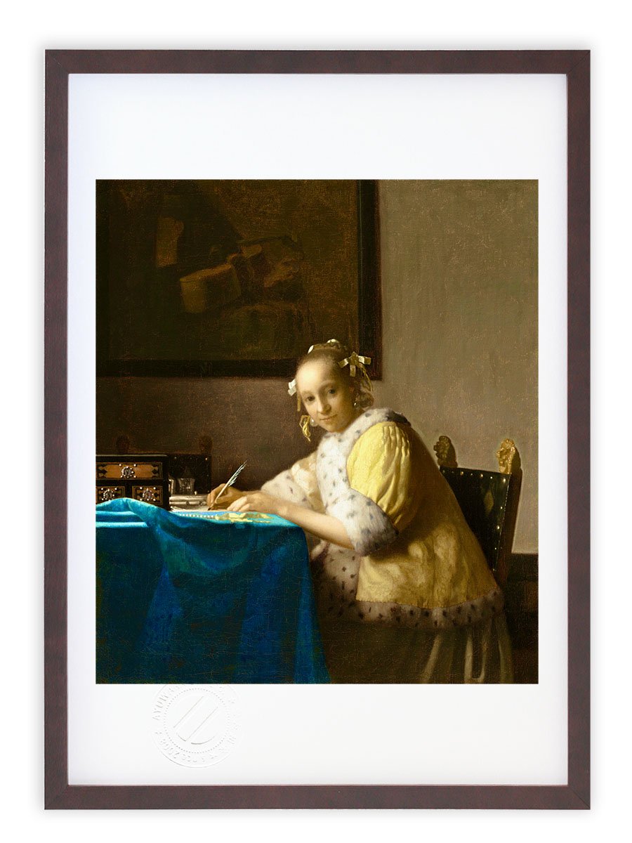 版画 絵画 名画 手紙を書く女(1665頃) ヨハネス・フェルメール