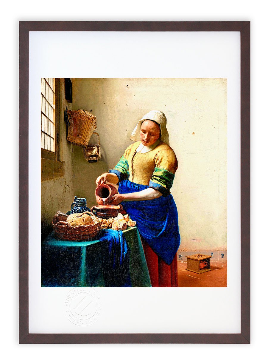 版画 絵画 名画 牛乳を注ぐ女(1660頃) ヨハネス・フェルメール