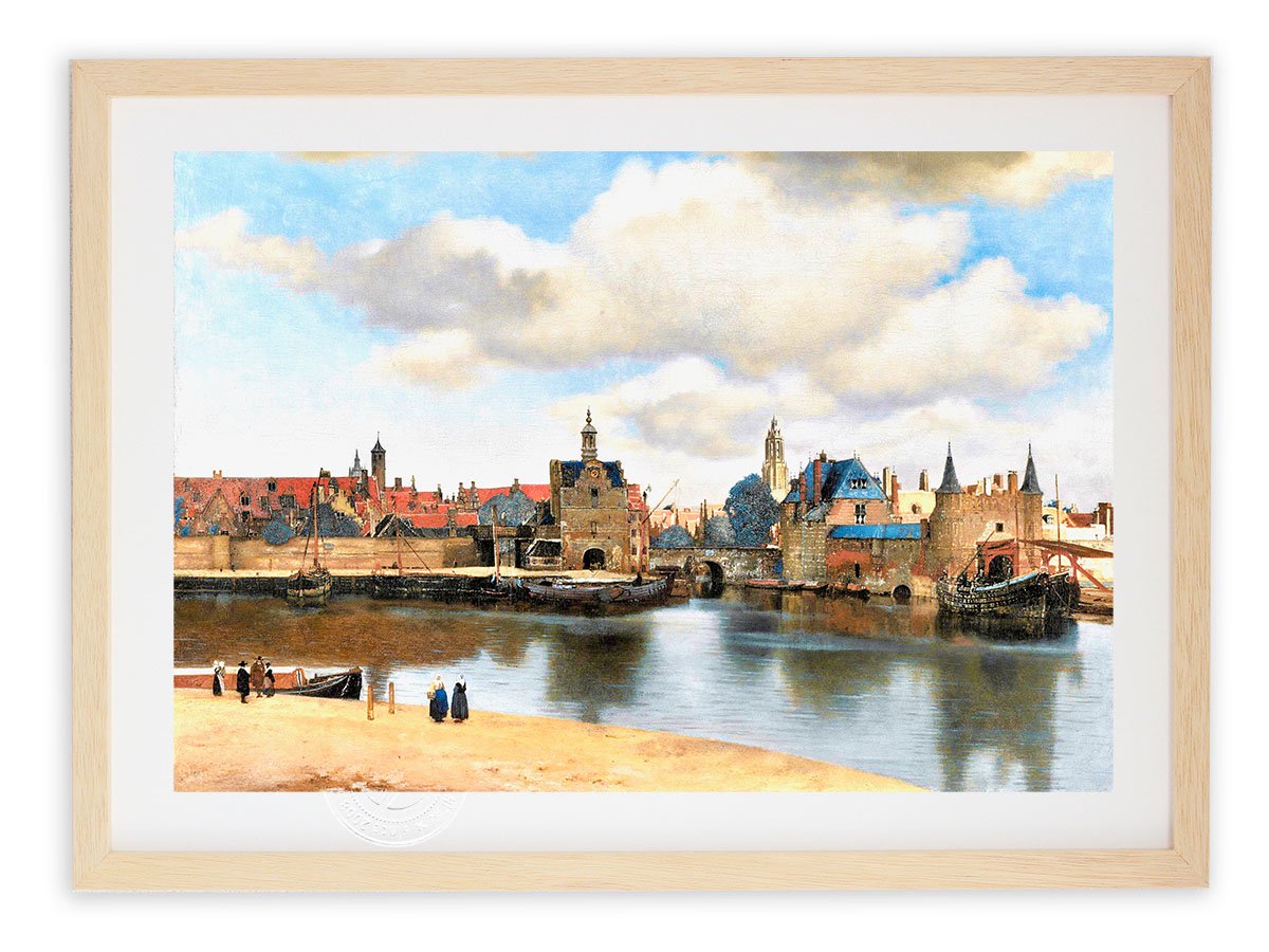 高精細デジタル版画 額装絵画絵画 世界の名画 ヨハネス・フェルメール 「デルフトの小路」 F6 - 美術品