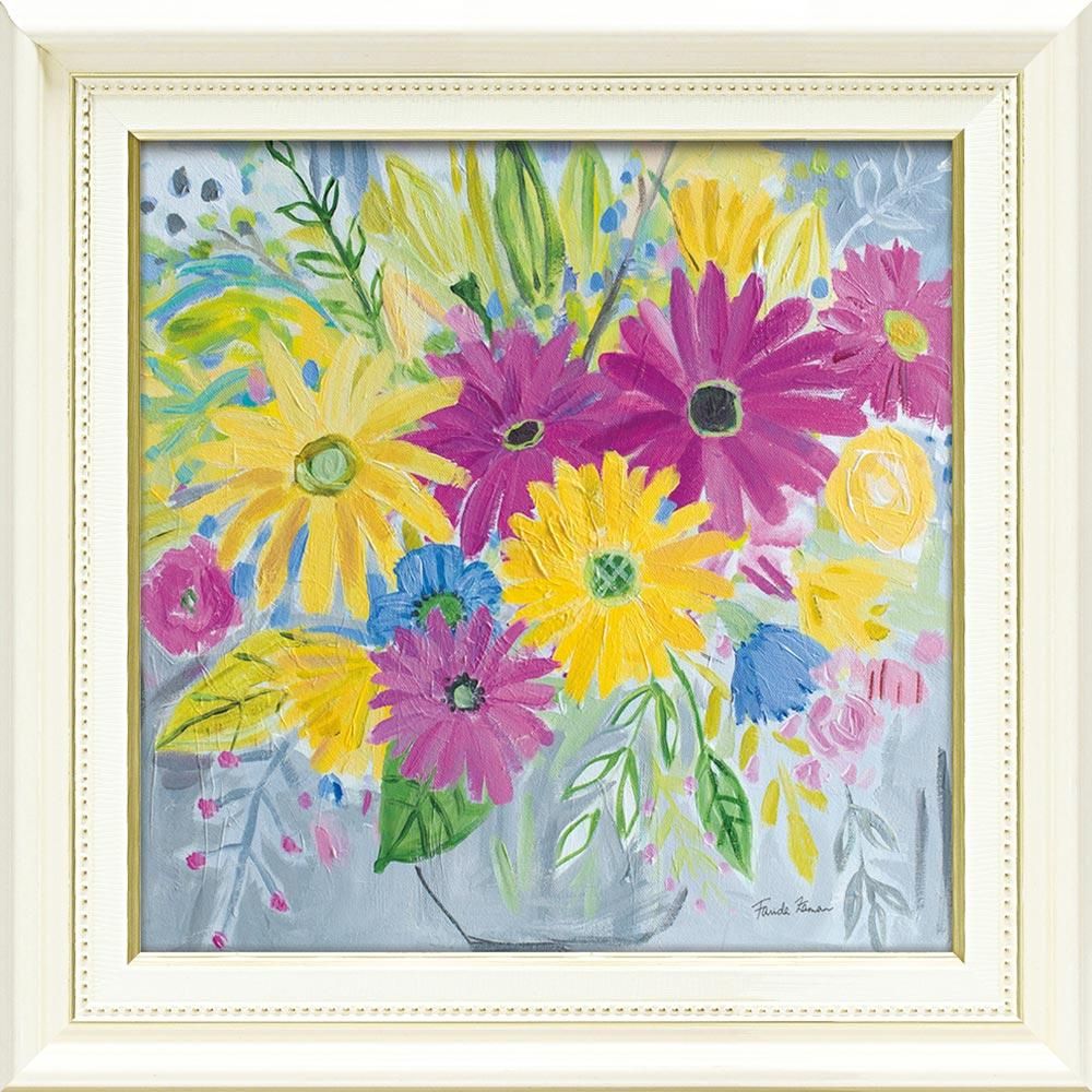 絵画 ファリダ ザマン ハッピー フラワーズ