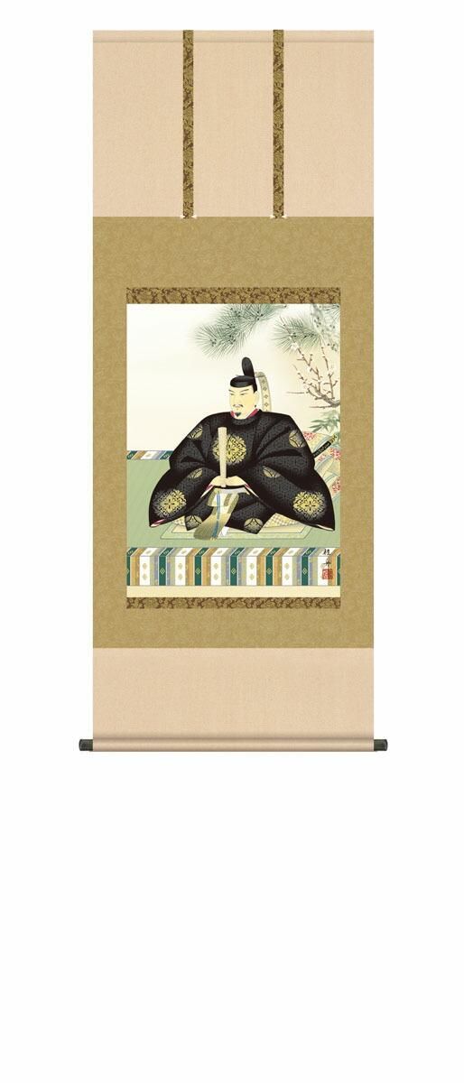 10年保証 掛け軸 節句画 天神 長江桂舟 尺5 桐箱付き