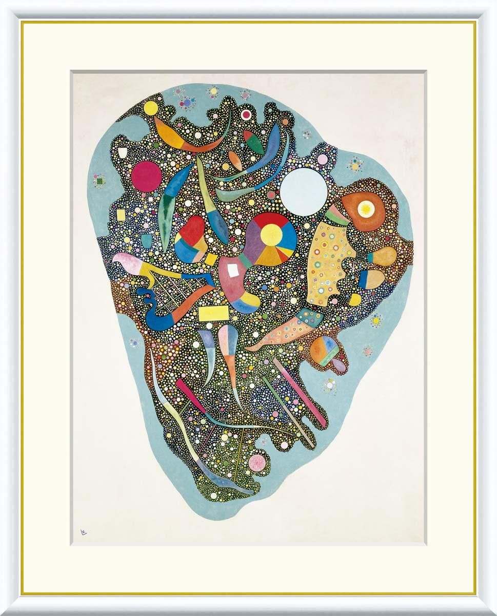 10年保証 絵画 版画 規則的な堆積 ワシリー・カンディンスキー 手彩仕上 高精細巧芸画 F4 インテリア 額入り アート リビング プレゼント アートフレーム おしゃれ 飾る