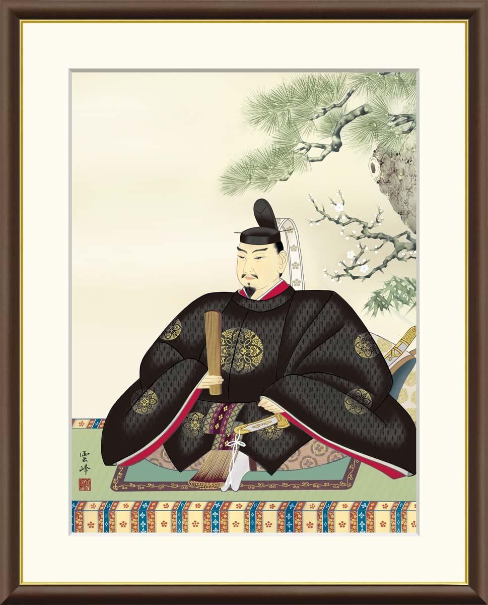 10年保証 絵画 版画 天神 清水雲峰 手彩仕上 高精細巧芸画 F4 インテリア 額入り アート リビング プレゼント アートフレーム おしゃれ 飾る