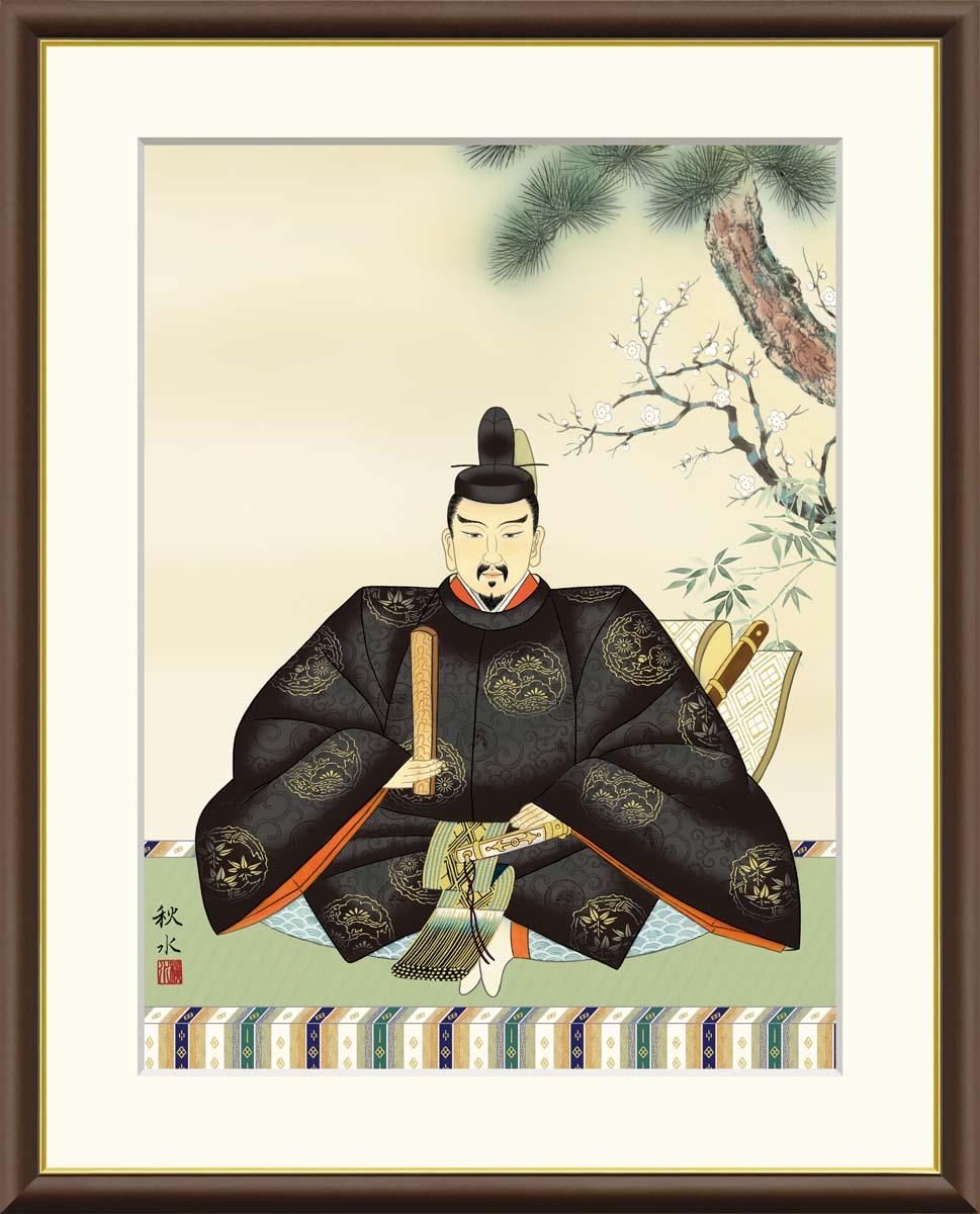 10年保証 絵画 版画 天神 浮田秋水 手彩仕上 高精細巧芸画 F6 インテリア 額入り アート リビング プレゼント アートフレーム おしゃれ 飾る