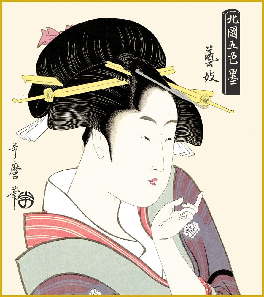 色紙 色紙掛けなし 色紙絵 和風 芸妓 モダン 掛軸 床の間 和室 おしゃれ 壁掛け 絵