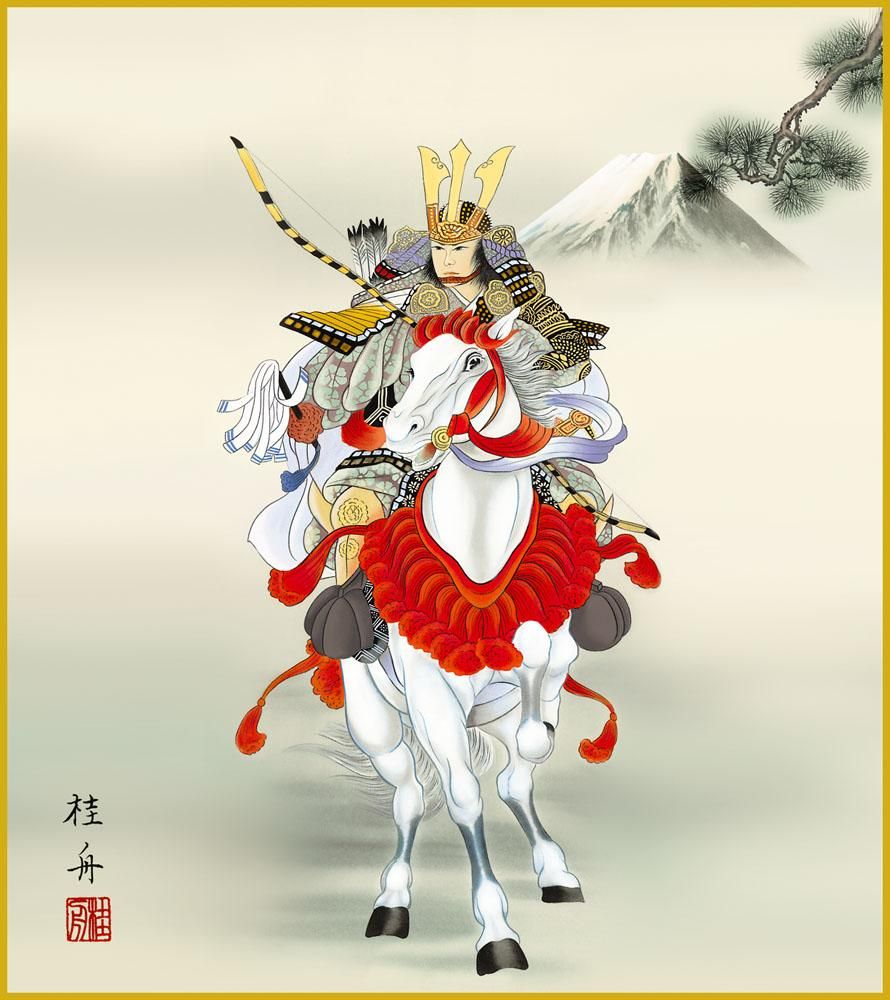 色紙 色紙掛けなし 色紙絵 和風 大成武者 モダン 掛軸 床の間 和室 おしゃれ 壁掛け 絵