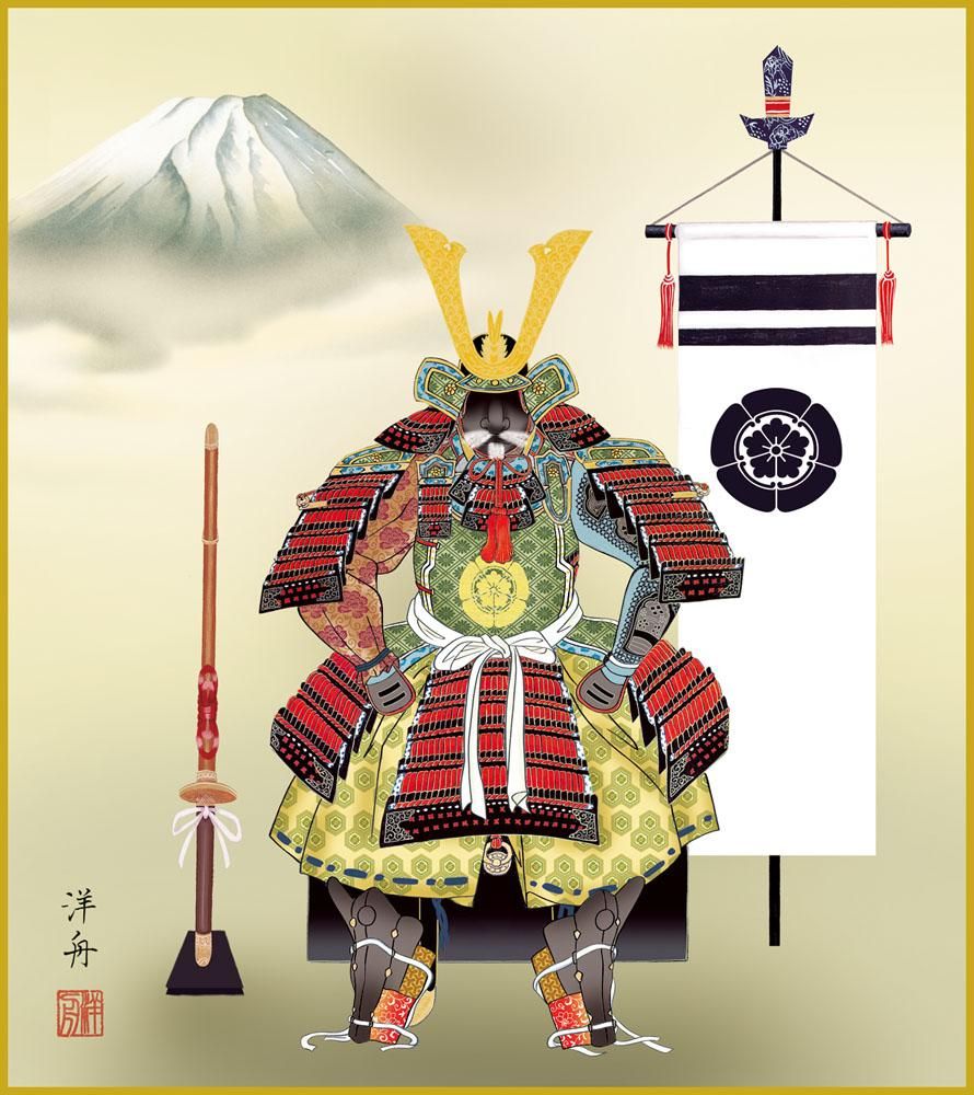 色紙 色紙掛けなし 色紙絵 和風 鎧兜飾り モダン 掛軸 床の間 和室 おしゃれ 壁掛け 絵