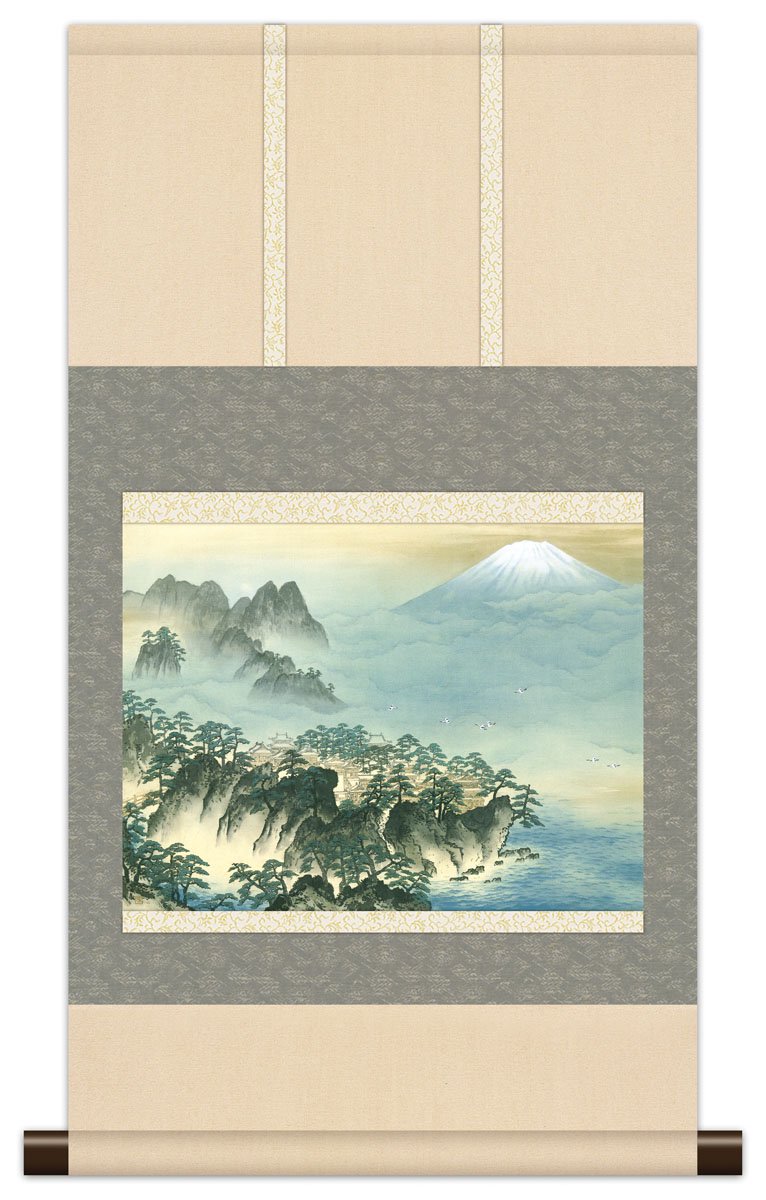 10年保証 掛け軸 ミニ掛け軸 和風 名画複製画 蓬莱山 横山大観 モダン 掛軸 床の間 和室 おしゃれ 壁掛け 絵 -  絵画や壁掛け販売｜日本唯一の風景専門店(R)あゆわら