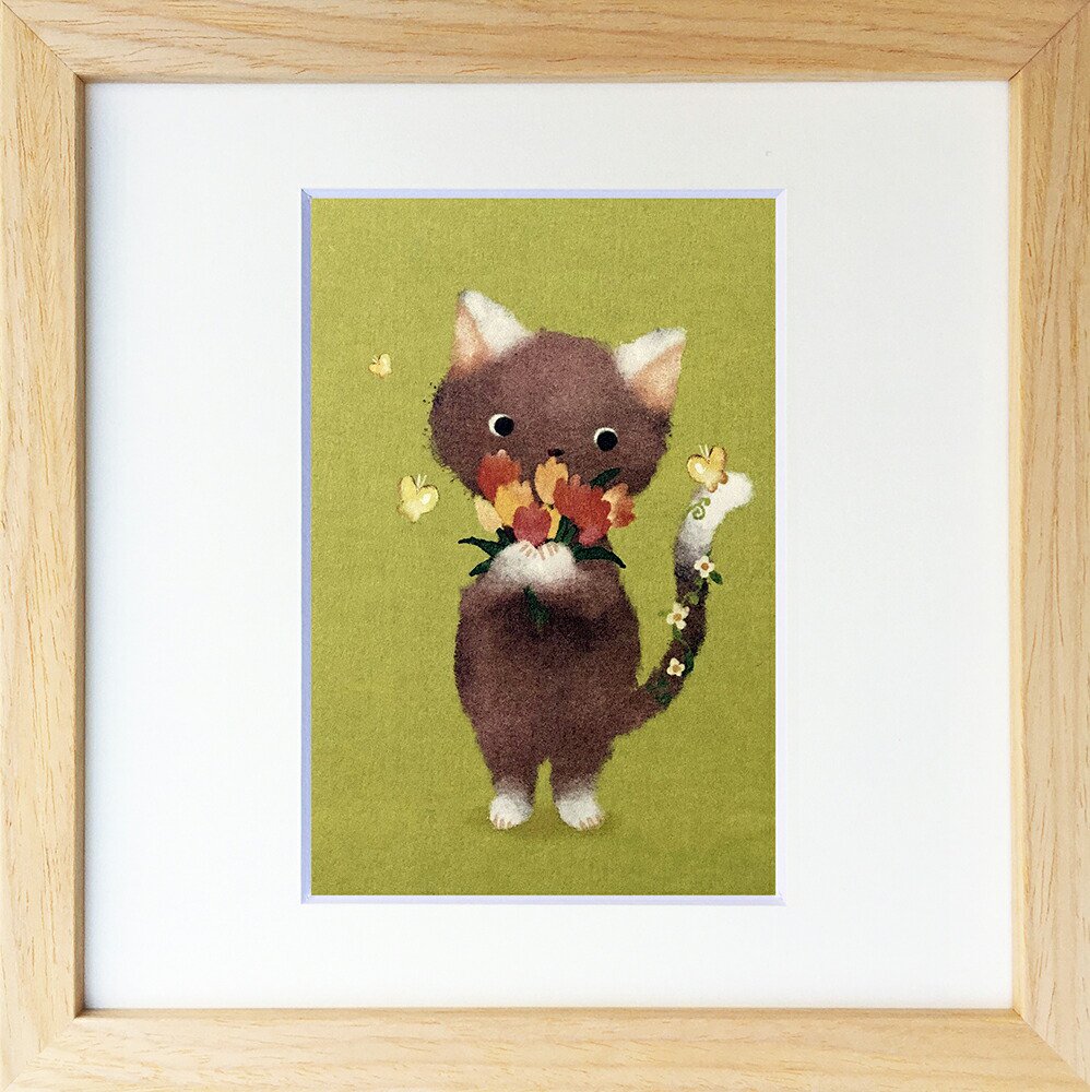 絵画 菜生(nao) 200シリーズ 猫 春とねこ プレゼント 飾る アート おしゃれ 壁掛け - 絵画や壁掛け販売｜日本唯一の風景専門店(R)あゆわら