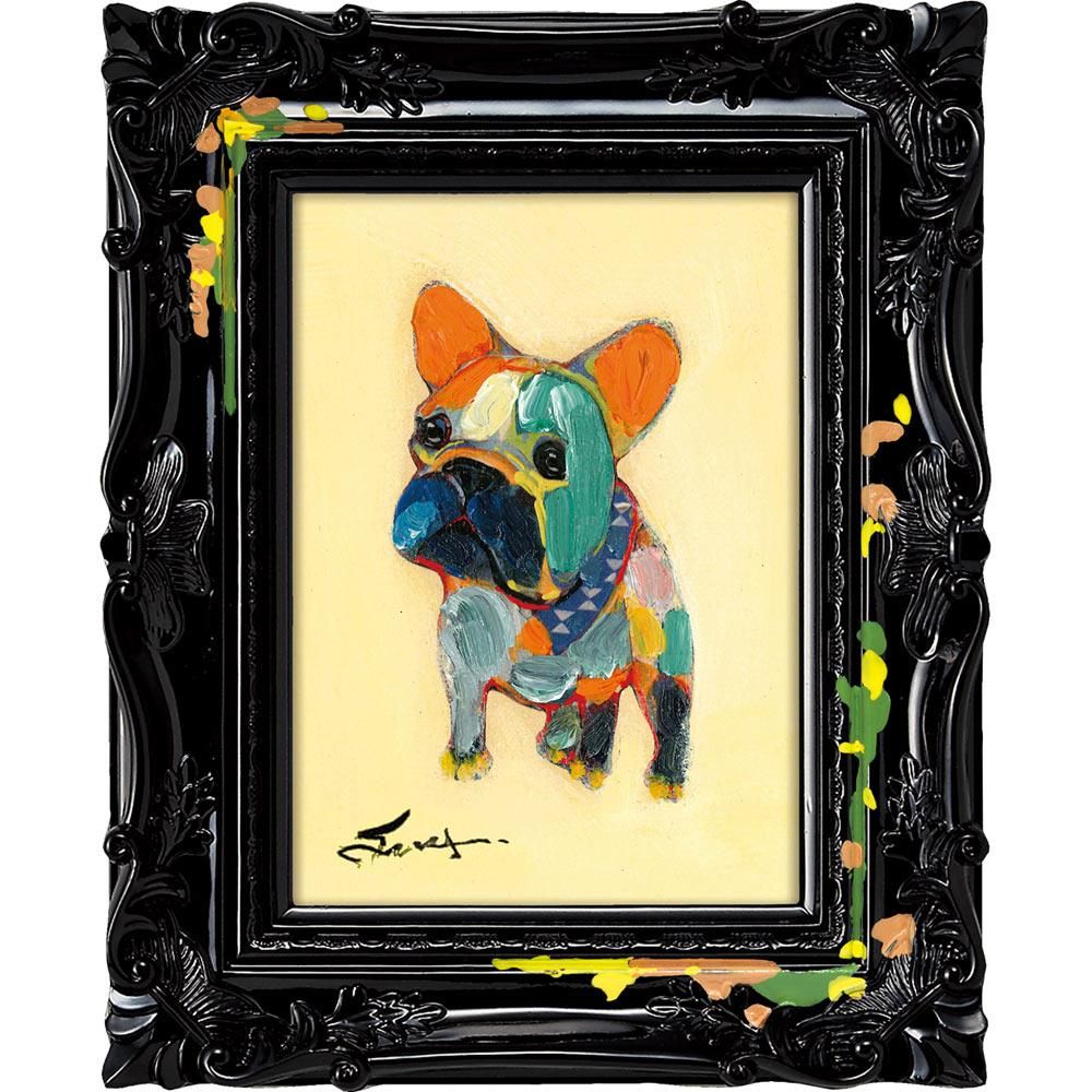 絵画 オイル ペイント アート 〜ペンキ デコフレーム シリーズ〜「イエロータイム」