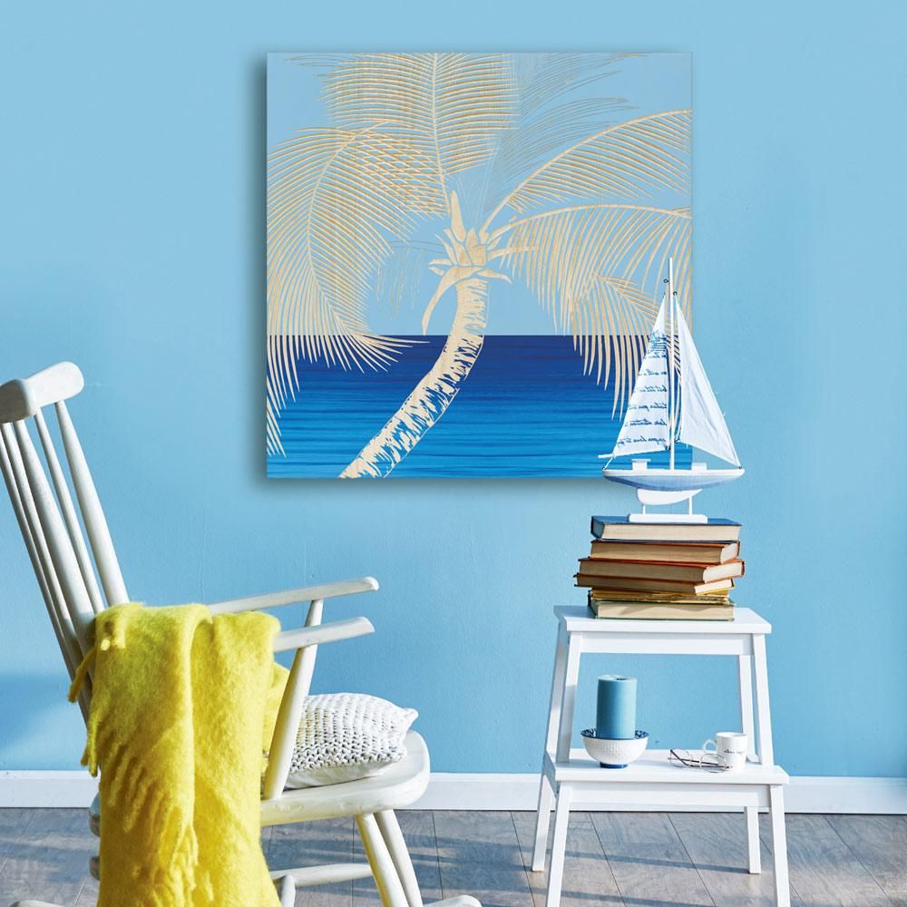 絵画 ウッド スカルプチャー アート「パーム ツリー(BL+NP)」