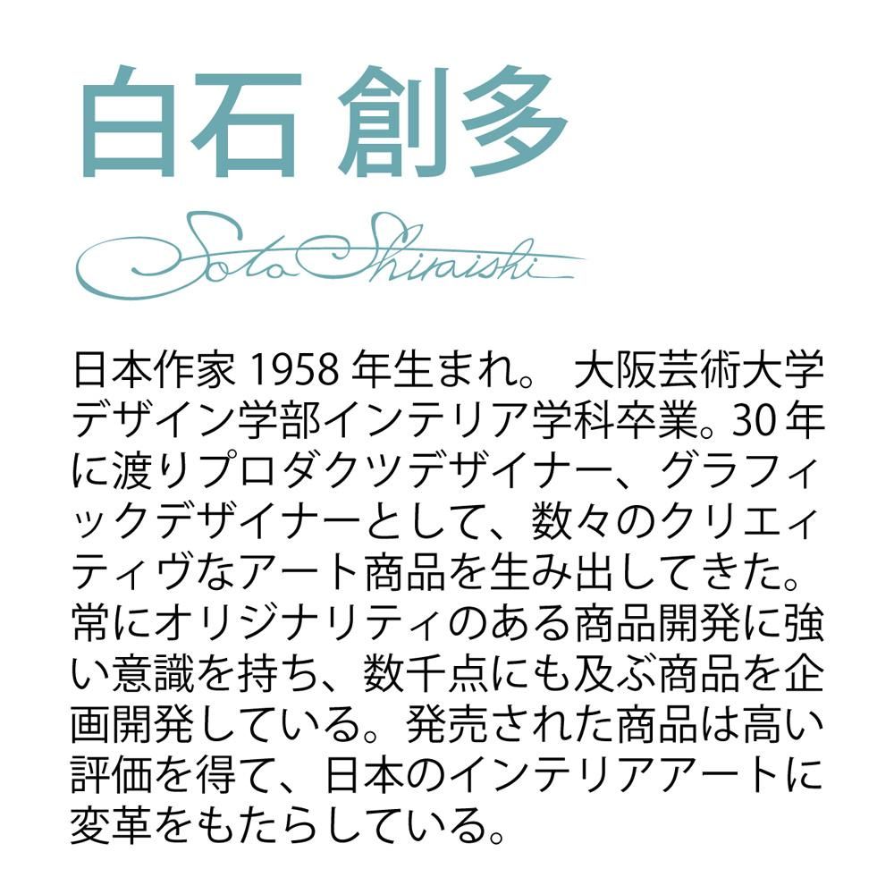絵画 白石 創多「ゴッホの星月夜と風神雷神」