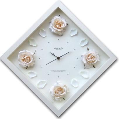 《フラワー掛け時計》Rose Clock Peach