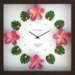 《時計》Hawaiian clock Plumeria Pink(ハワイアン クロック プルメリア ピンク)
