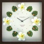  《時計》Hawaiian clock Plumeria Yellow(ハワイアン クロック プルメリア イエロー)