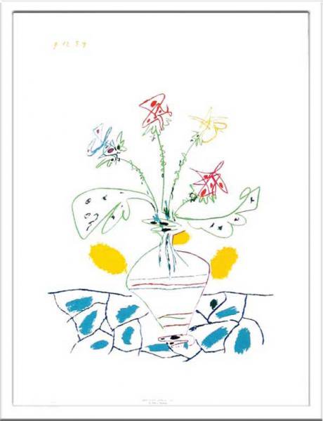 絵画 Pablo Picasso Vase With Flowers パブロ ピカソ 絵画や壁掛け販売 日本唯一の風景専門店 R あゆわら