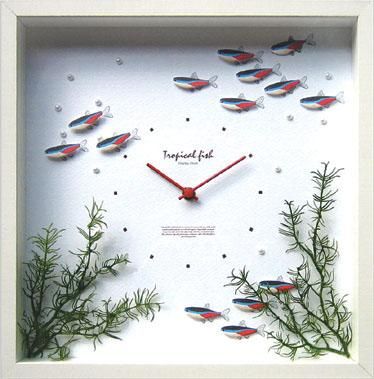 《時計》Display Clock Neon Tetra(ディスプレイ クロック ネオン テトラ)