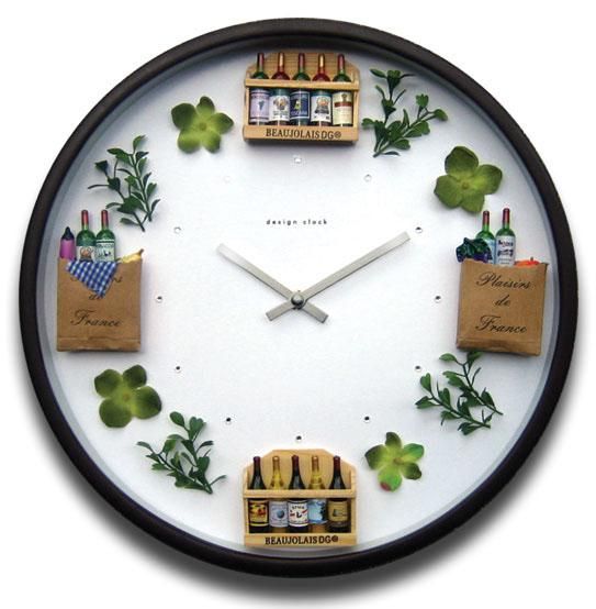 《時計》Design Clock Wine Bottle 1(デザイン クロック ワインボトル)