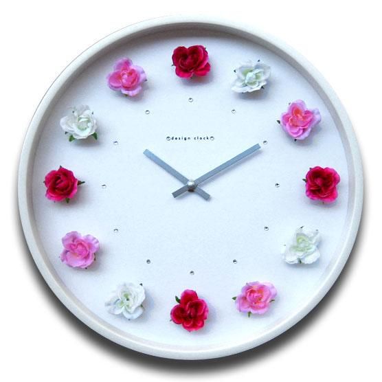 《時計》Design Clock Rose 1(デザイン クロック バラ)