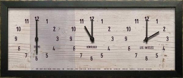 《時計》California Clock World Time 2(カリフォルニア クロック ワールドタイム(世界時計))