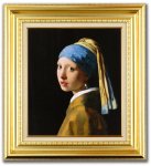 《本格復刻画・名画》真珠の耳飾りの少女(青いターバンの少女)(額付き)スタンダード版 フェルメール
