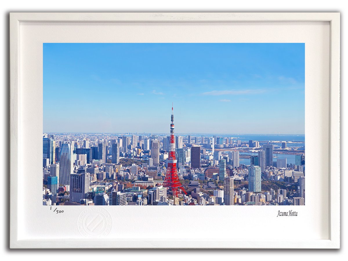 ジクレー版画》東京タワーと東京風景001 東京〔オーロラ風景写真家 