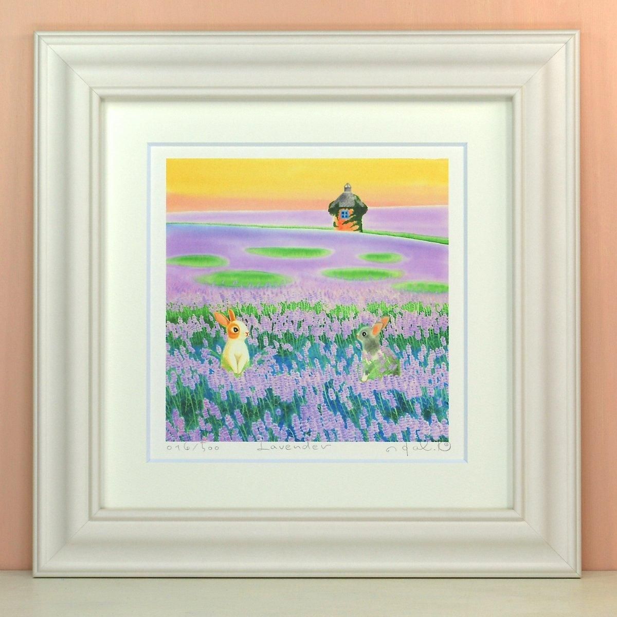 《絵画 水彩画》Lavender〔栗乃木ハルミ くりのきはるみ 〕