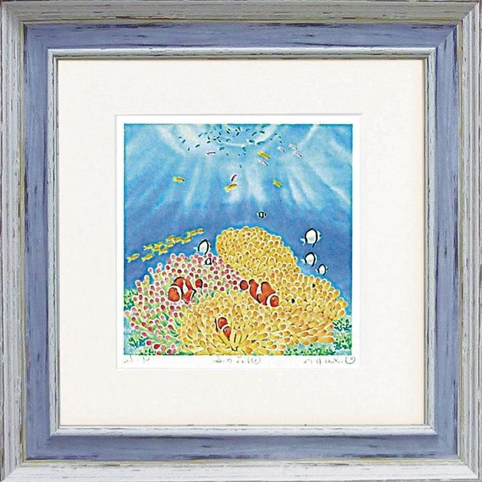 《絵画 壁掛け》くりのき はるみ「海の花畑」