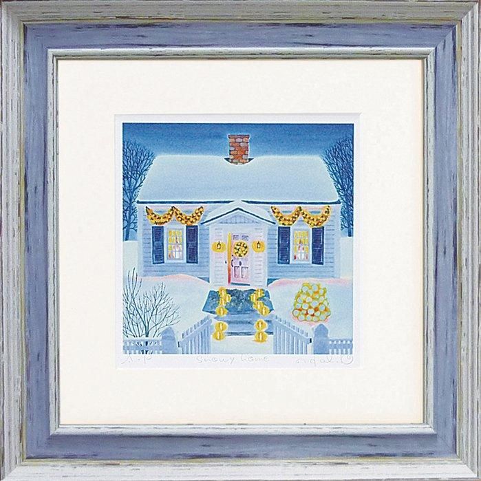 《絵画 壁掛け》くりのき はるみ「snowy home」