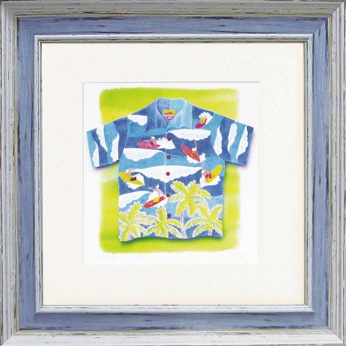 《絵画 壁掛け》くりのき はるみ「アロハ/サーフィング」