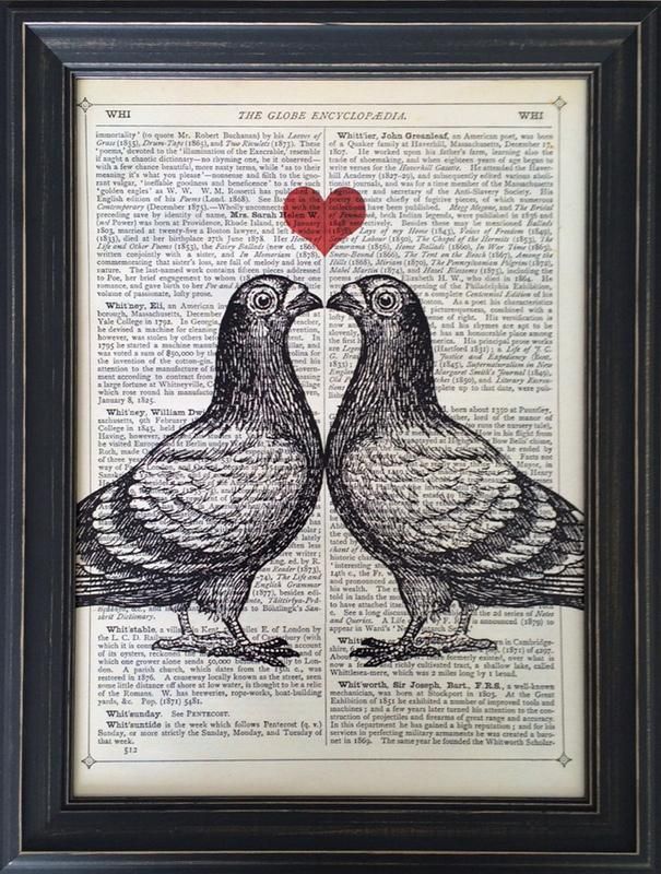 《アートフレーム》Marion McConaghie Pigeons in Love