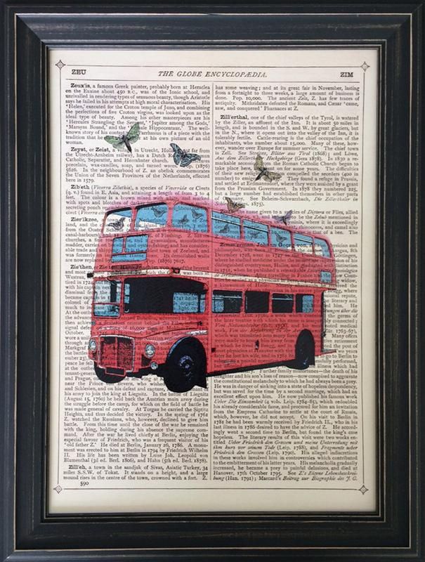 《アートフレーム》Marion McConaghie Butterfly London Bus