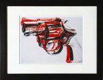 ԥȥե졼Andy Warhol  Gun, c. 1981-82 (black and red on white)