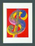 ԥȥե졼Andy Warhol  Dollar Sign, 1981 (black and yellow on red)