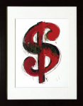 ԥȥե졼Andy Warhol Dollar Sign, 1981 (red)