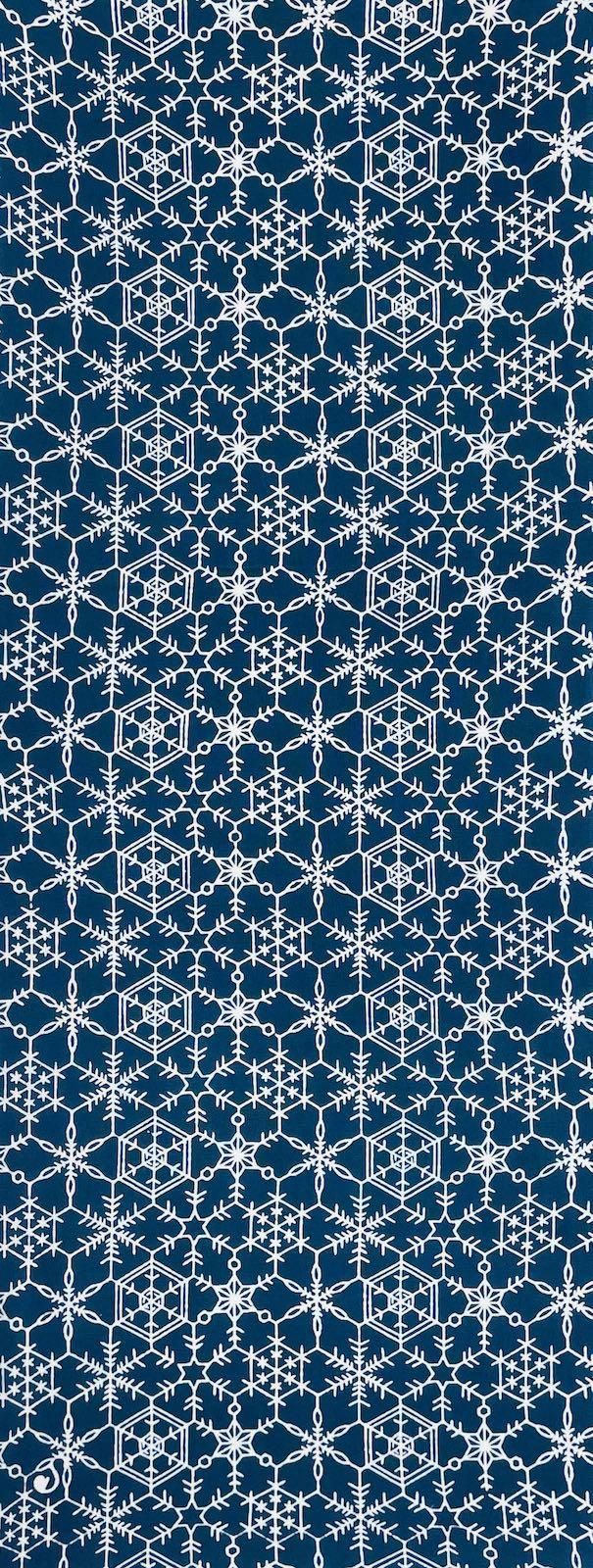 《絵てぬぐい 絵画》雪の結晶・小紋柄