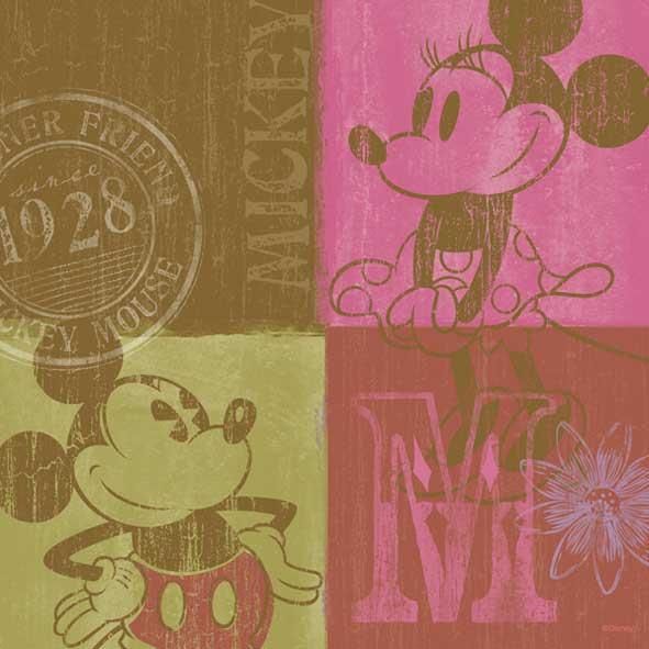 《キャンバスアート》Disney ディズニー キャンバスパネル 50角 レトロ2