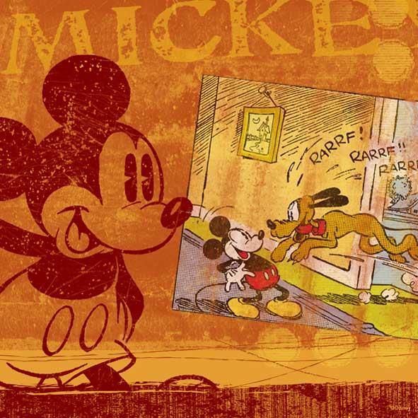 《キャンバスアート》Disney ディズニー キャンバスパネル 50角 レトロ4