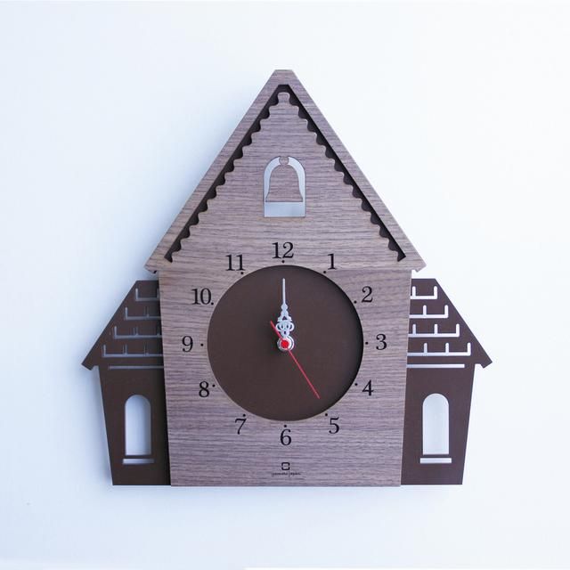 《時計》DOUWA house W CLOCK ブラウン/絵画・壁掛けアートは、リビングや玄関におすすめのインテリア。かわいい壁飾りはお部屋を癒やしてくれそう。プレゼントにも。