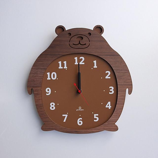 《時計》Clock Zoo クマ/絵画・壁掛けアートは、リビングや玄関におすすめのインテリア。かわいい壁飾りはお部屋を癒やしてくれそう。プレゼントにも。