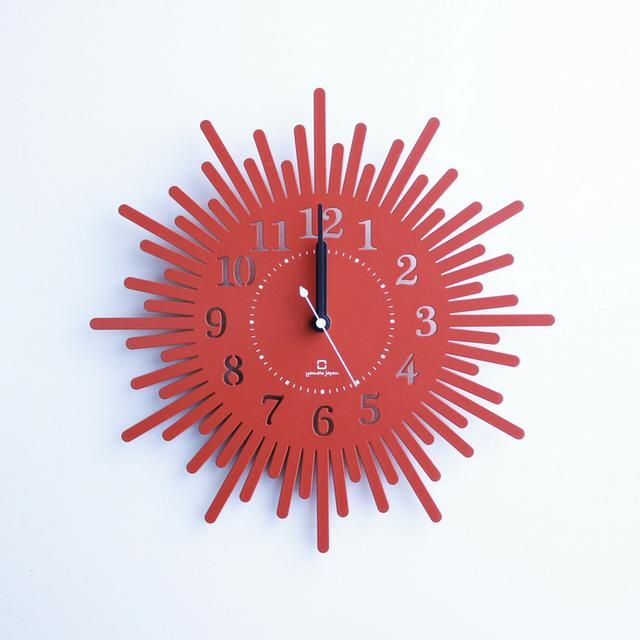 《時計》SUN clock レンガ色/絵画・壁掛けアートは、リビングや玄関におすすめのインテリア。かわいい壁飾りはお部屋を癒やしてくれそう。プレゼントにも。