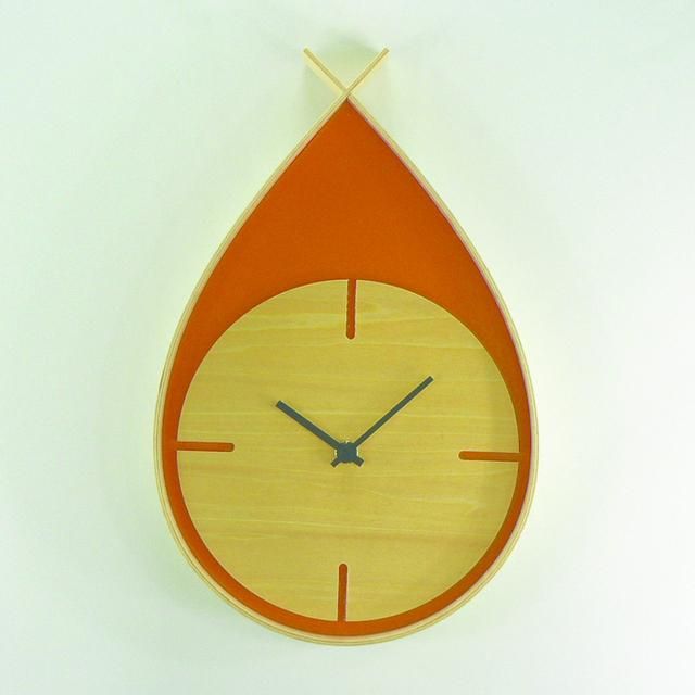 《時計》TEARS CLOCK W オレンジ色/絵画・壁掛けアートは、リビングや玄関におすすめのインテリア。かわいい壁飾りはお部屋を癒やしてくれそう。プレゼントにも。