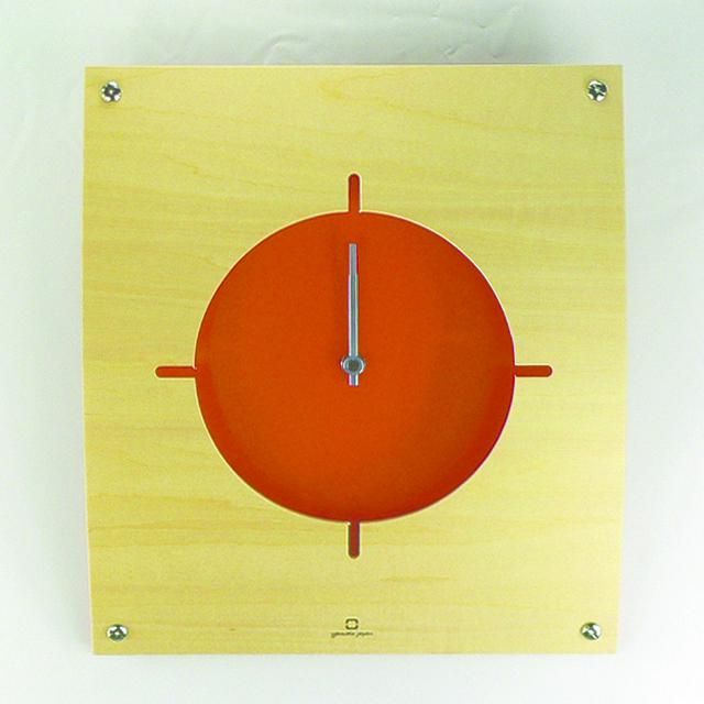 《時計》WALL CLOCK オレンジ色/絵画・壁掛けアートは、リビングや玄関におすすめのインテリア。かわいい壁飾りはお部屋を癒やしてくれそう。プレゼントにも。